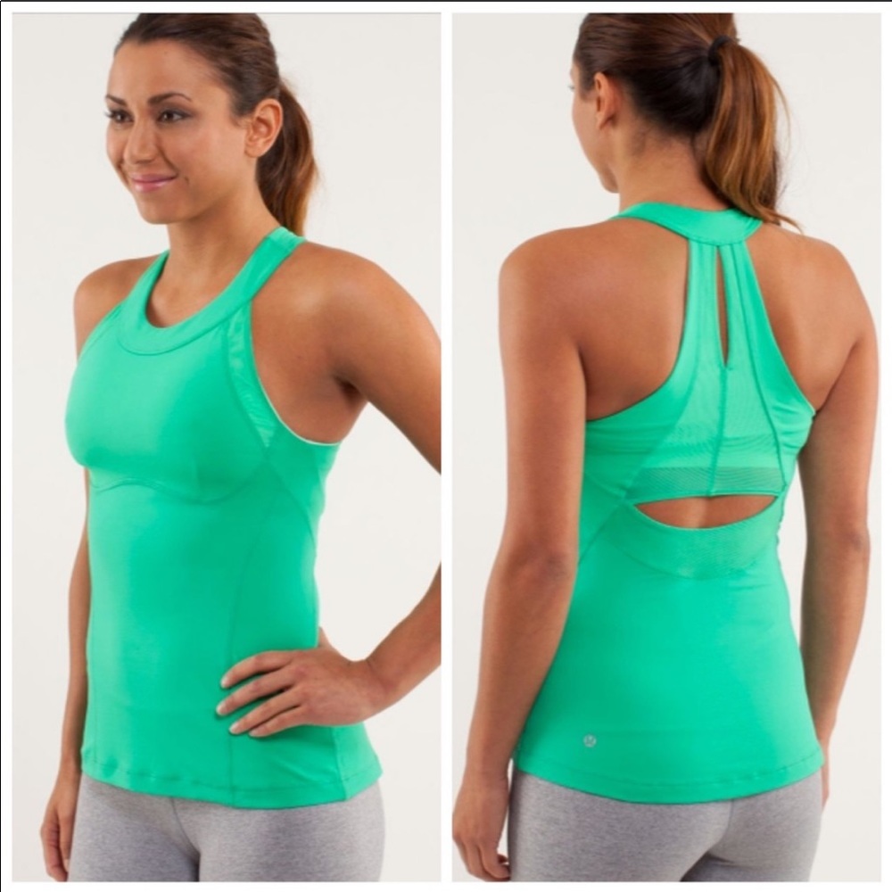 Lululemon Run Green Make It Count Tank Top 2